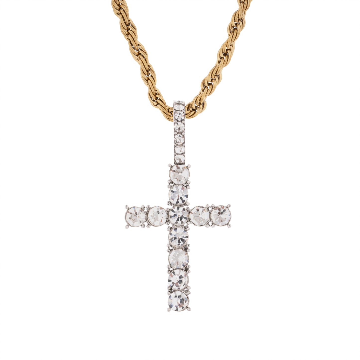 Zawieszka Diamond Cross Białe Złoto 